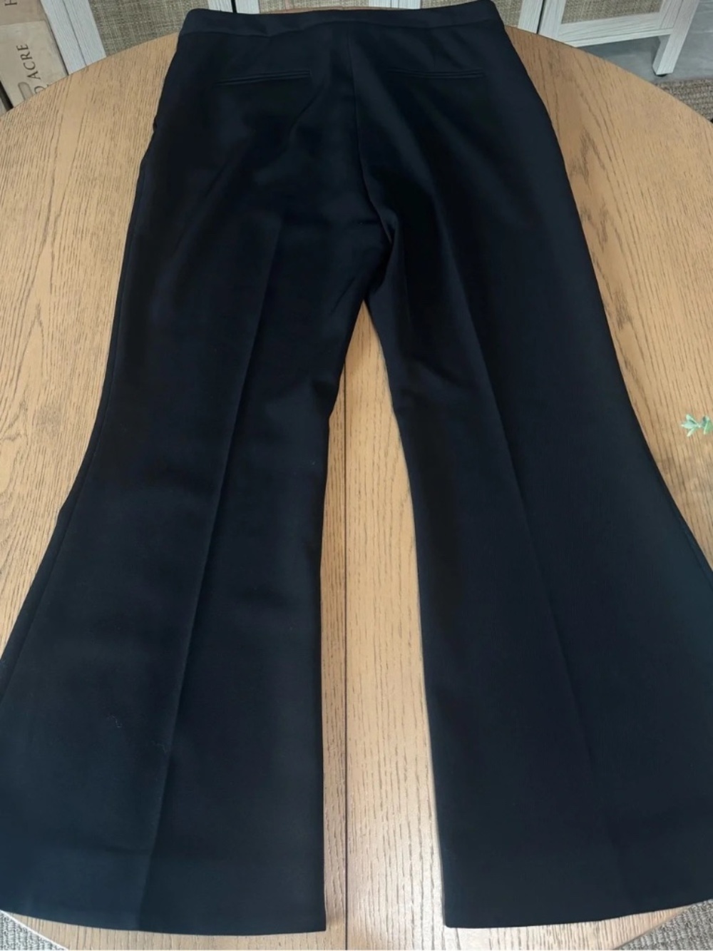 Stella McCartney Black Wool Wide Leg Trousers High Rise Tailored Dress Pants - Picture 6 of 9